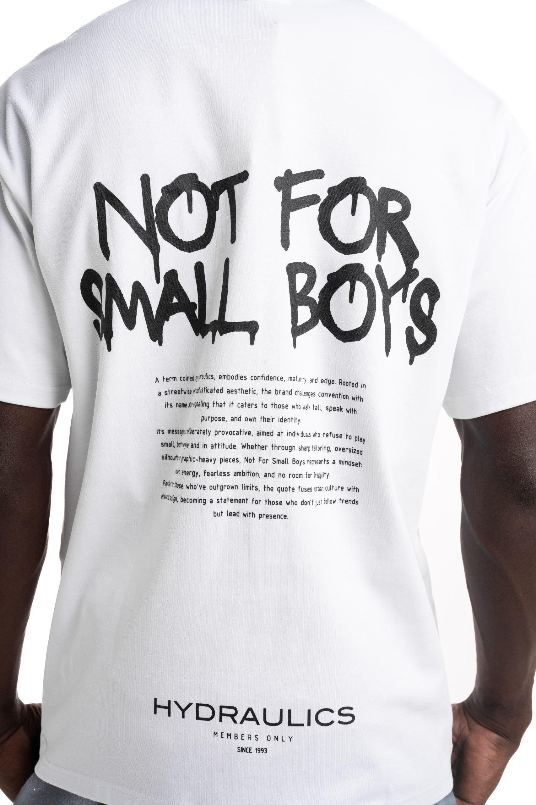 Hydraulics Men's Not For Small Boys V4 Oversized Fit T Shirt White |