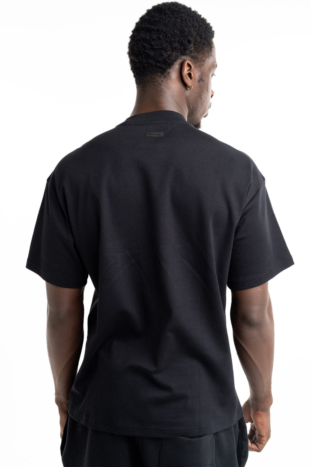 Hydraulics Men's 3D Embroidered Logo Oversized Fit T Shirt Black |