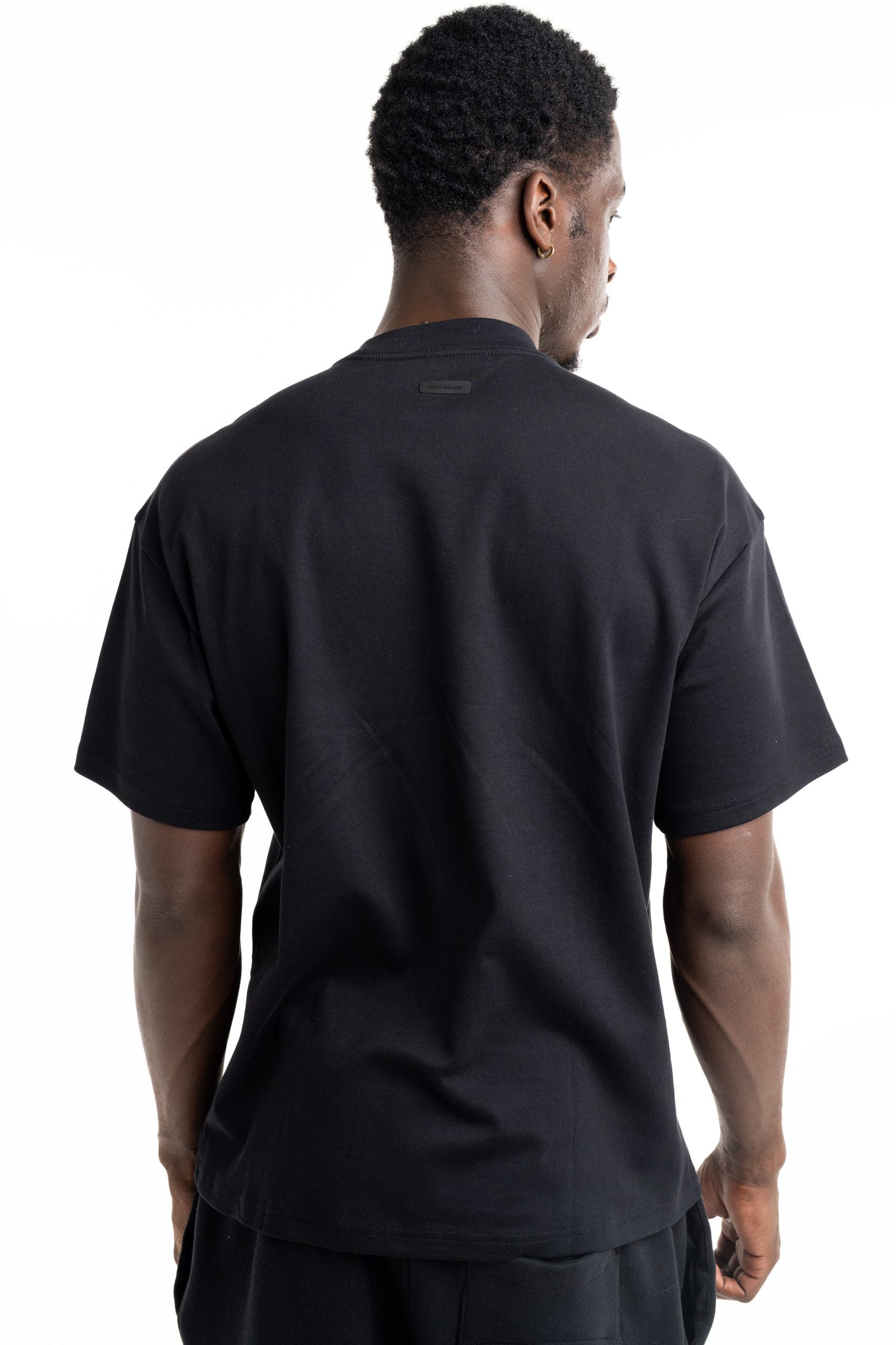 Hydraulics Men's 3D Embroidered Logo Oversized Fit T Shirt Black |