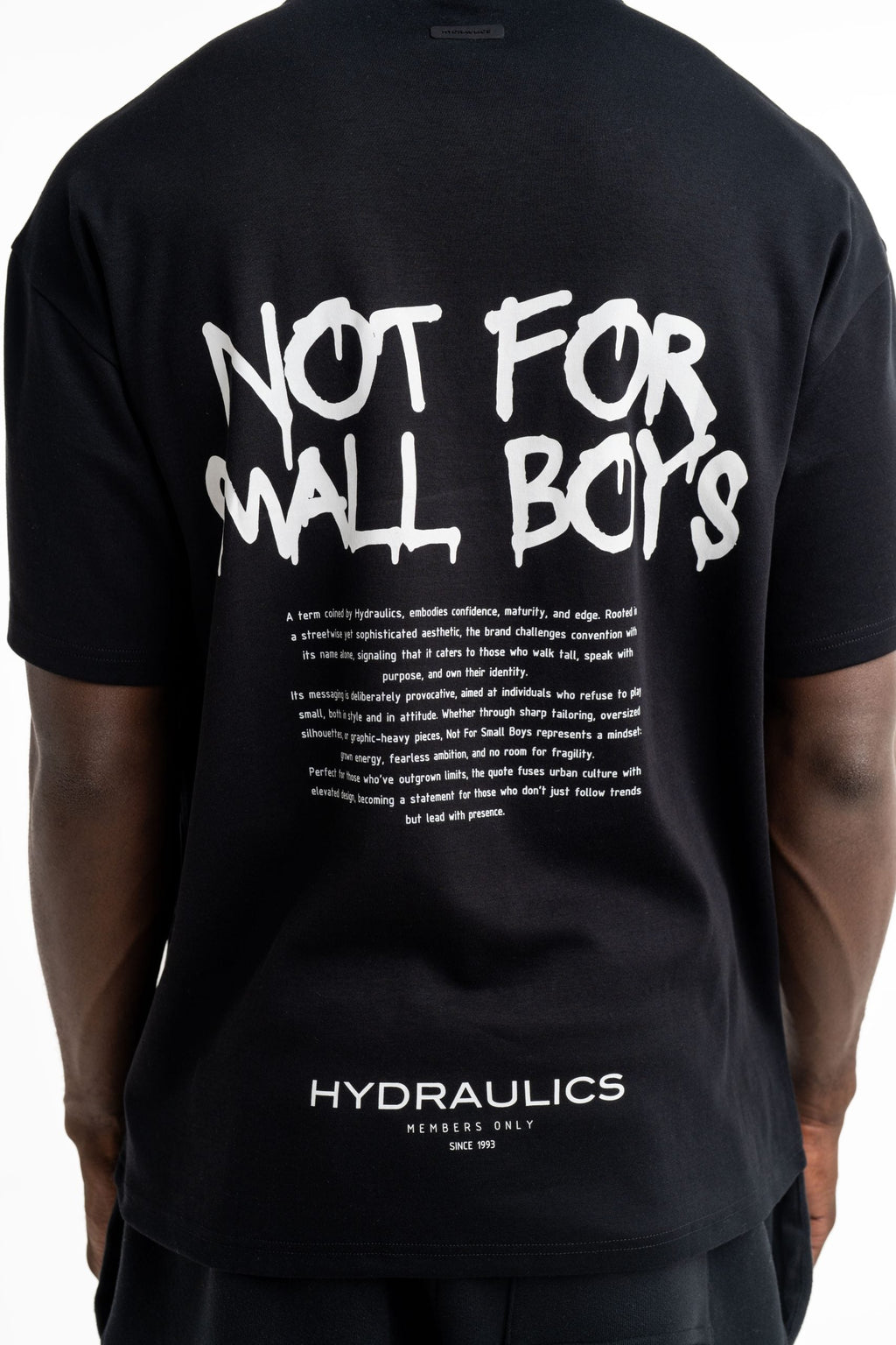 Hydraulics Men's Not For Small Boys V4 Oversized Fit T Shirt Black |