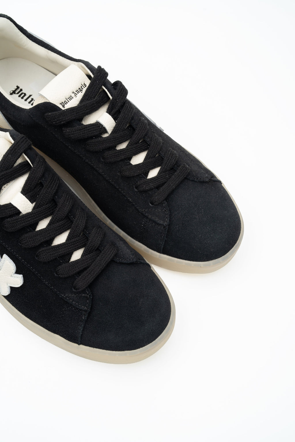 Palm Angels Men's Palm Tennis Suede Sneakers | PMIA111S26LEA001-100B