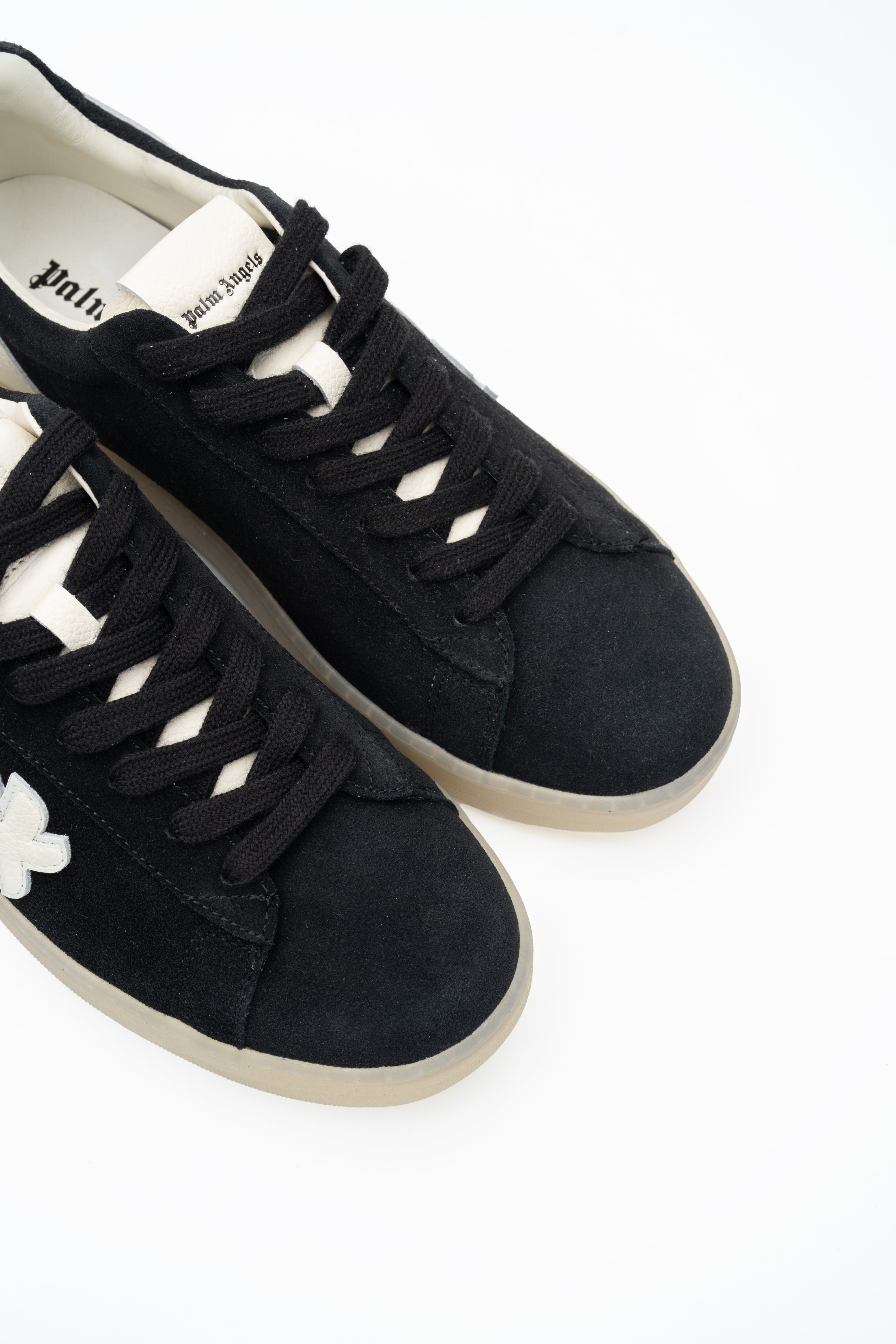 Palm Angels Men's Palm Tennis Suede Sneakers | PMIA111S26LEA001-100B