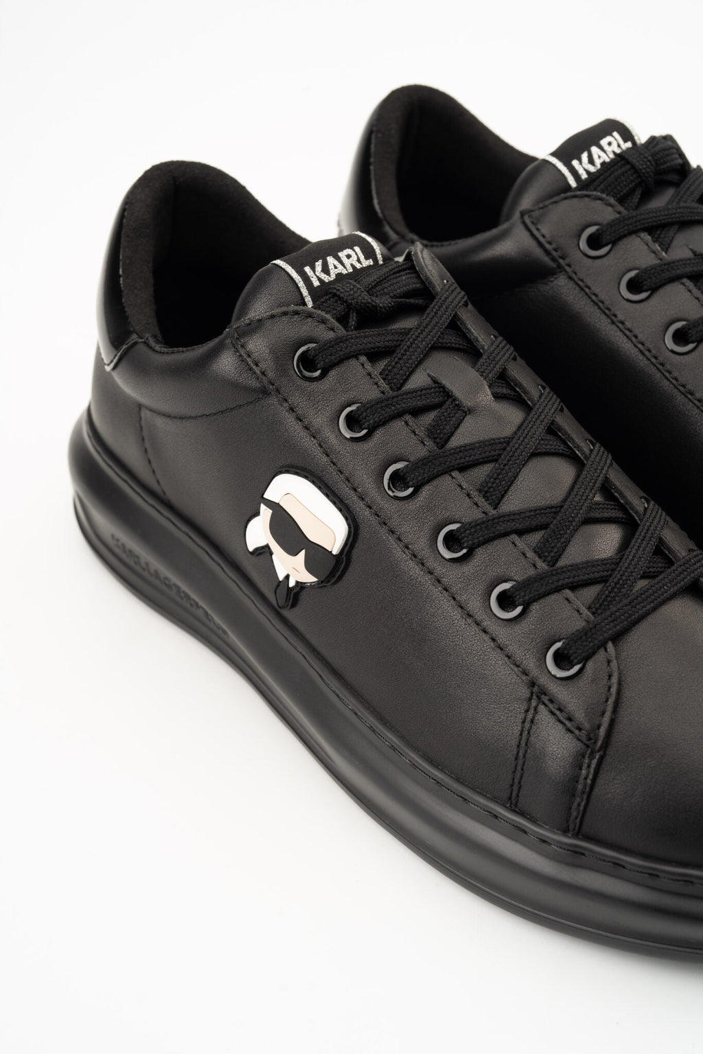 (Core) Karl Lagerfeld Men's NFT Lo Lace Black Lthr/Mono | KL52530N-00X