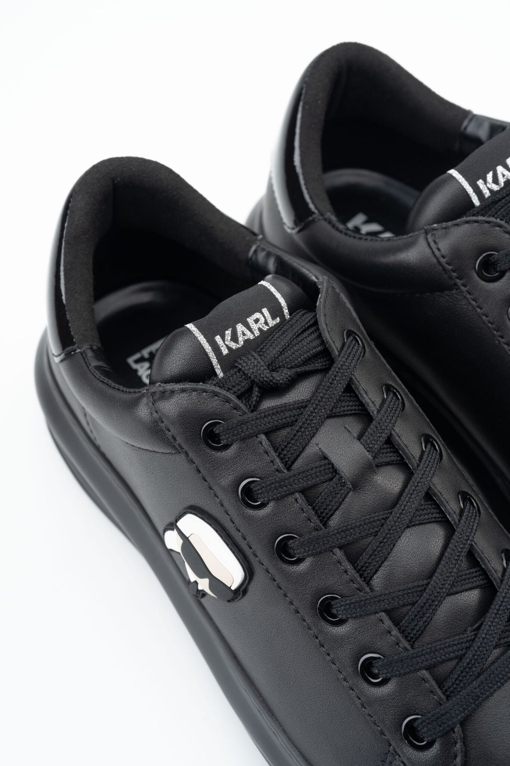 (Core) Karl Lagerfeld Men's NFT Lo Lace Black Lthr/Mono | KL52530N-00X
