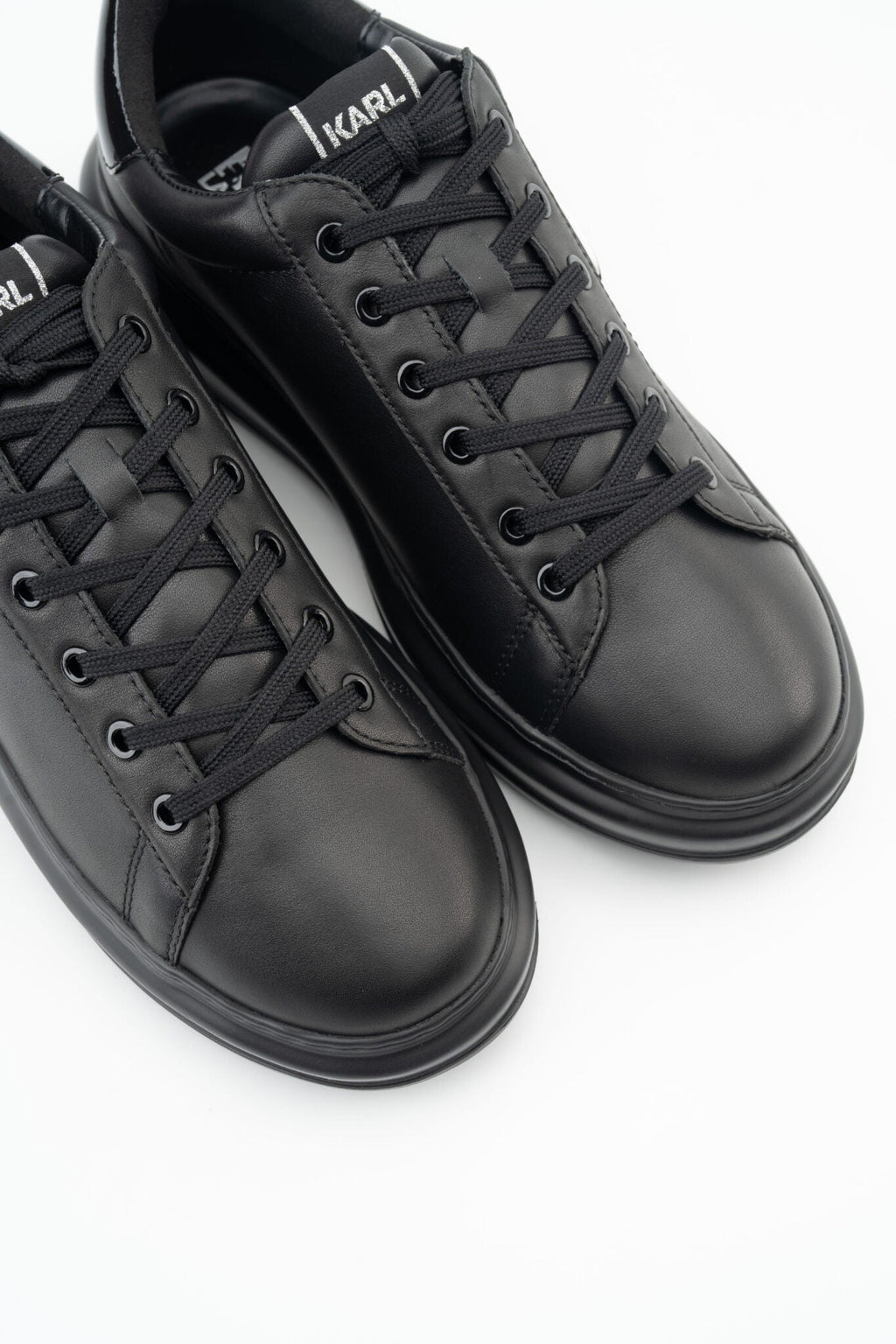 (Core) Karl Lagerfeld Men's NFT Lo Lace Black Lthr/Mono | KL52530N-00X