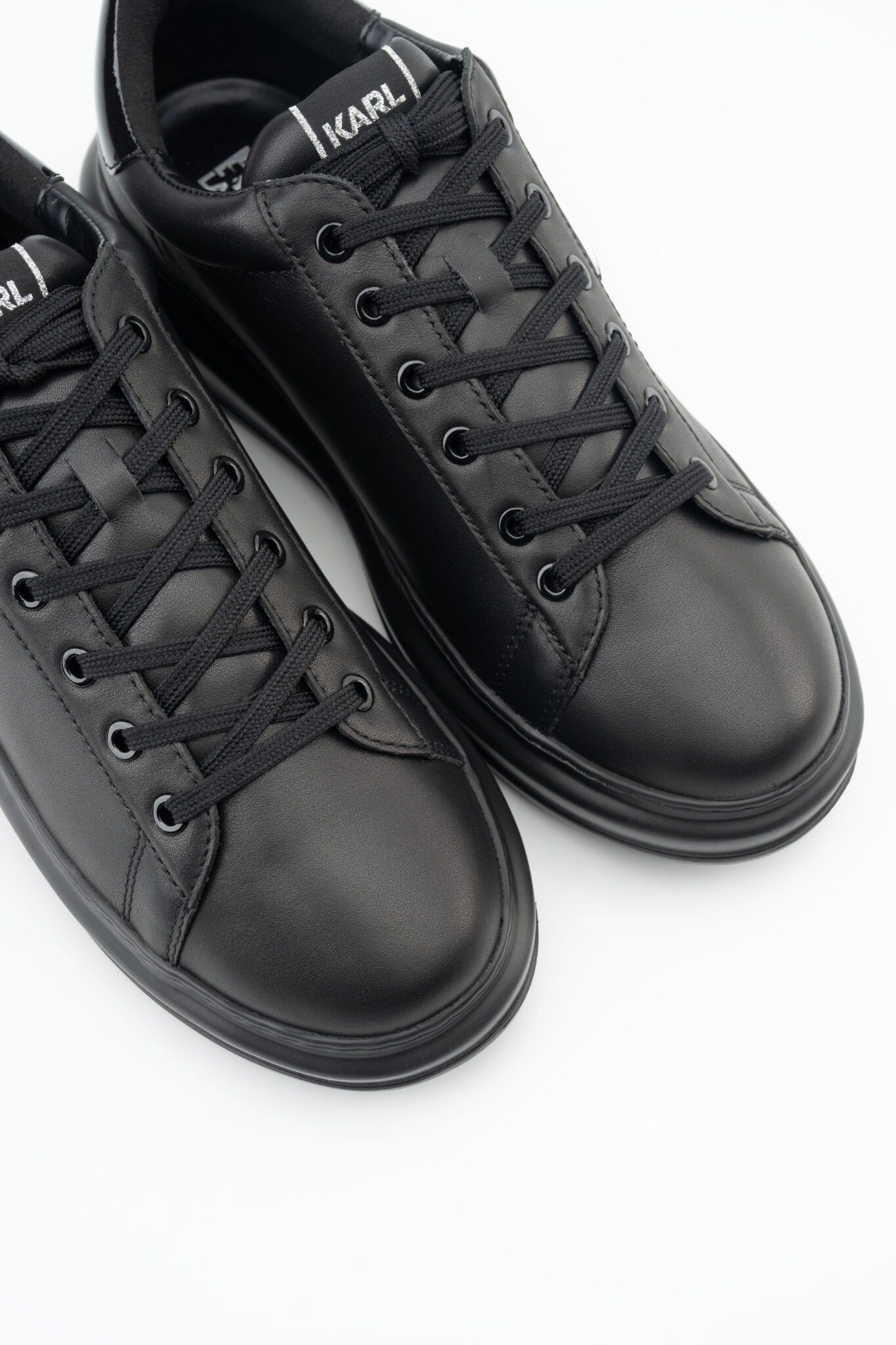 (Core) Karl Lagerfeld Men's NFT Lo Lace Black Lthr/Mono | KL52530N-00X