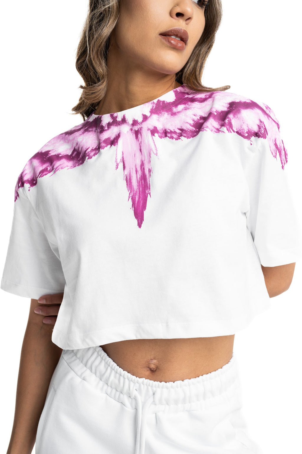 County of Milan Ladies T Shirt | 26ECM30122 -White/Pink
