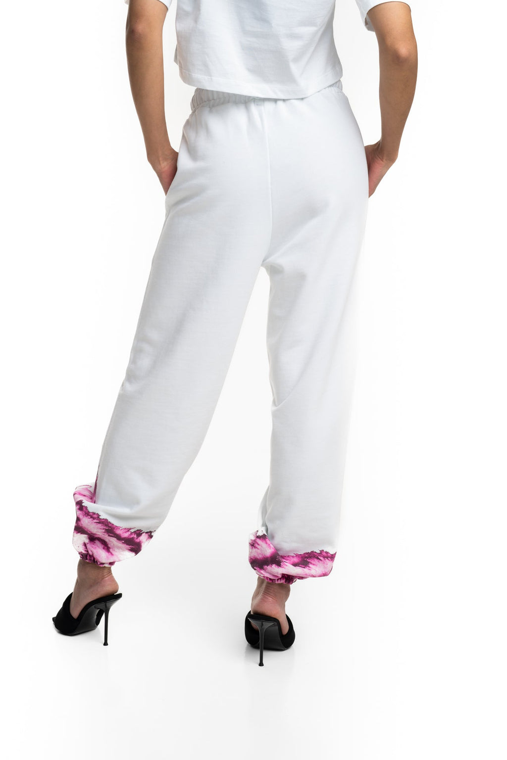 County of Milan Ladies Pants | 26ECM30107-White/Pink