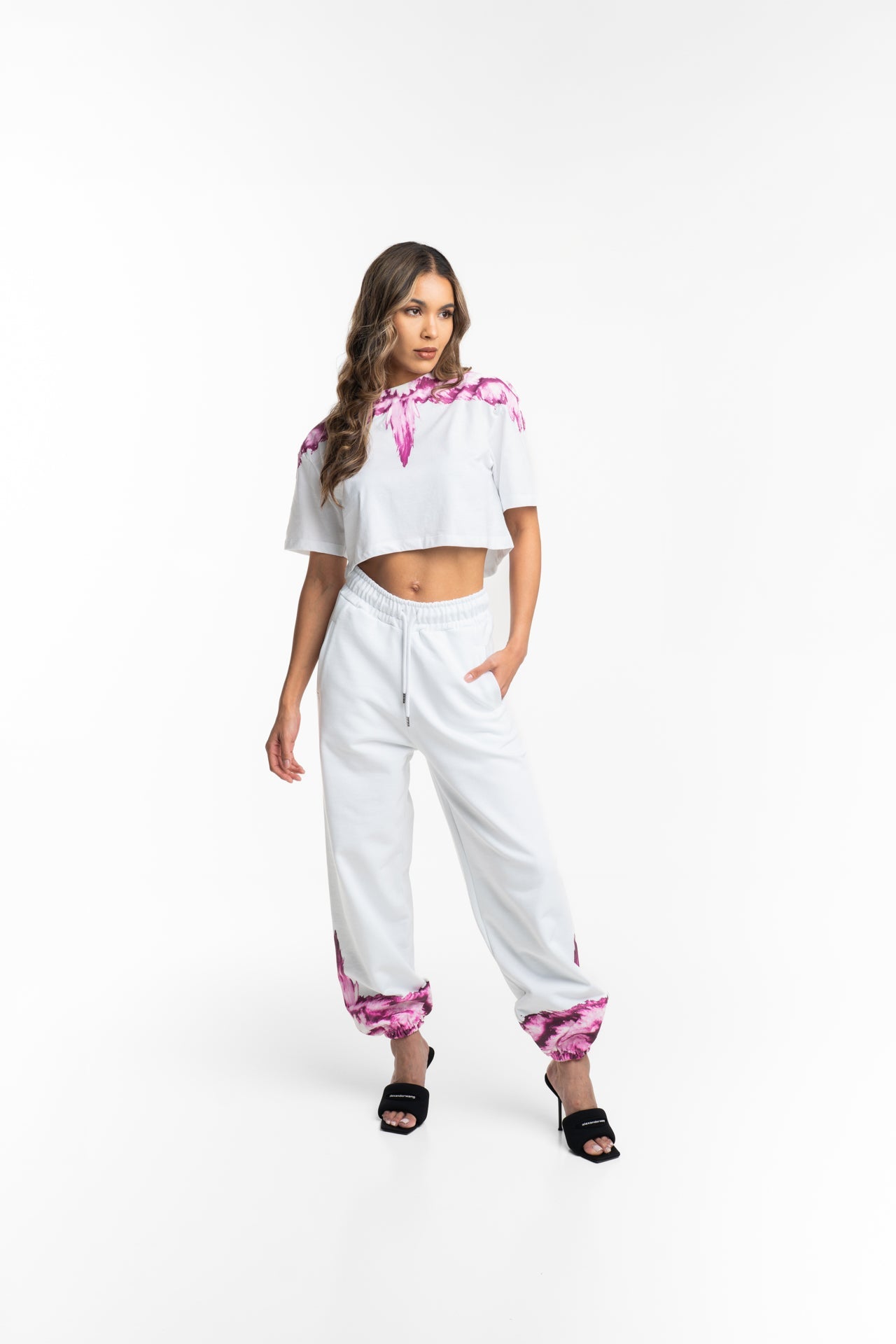 County of Milan Ladies T Shirt | 26ECM30122 -White/Pink