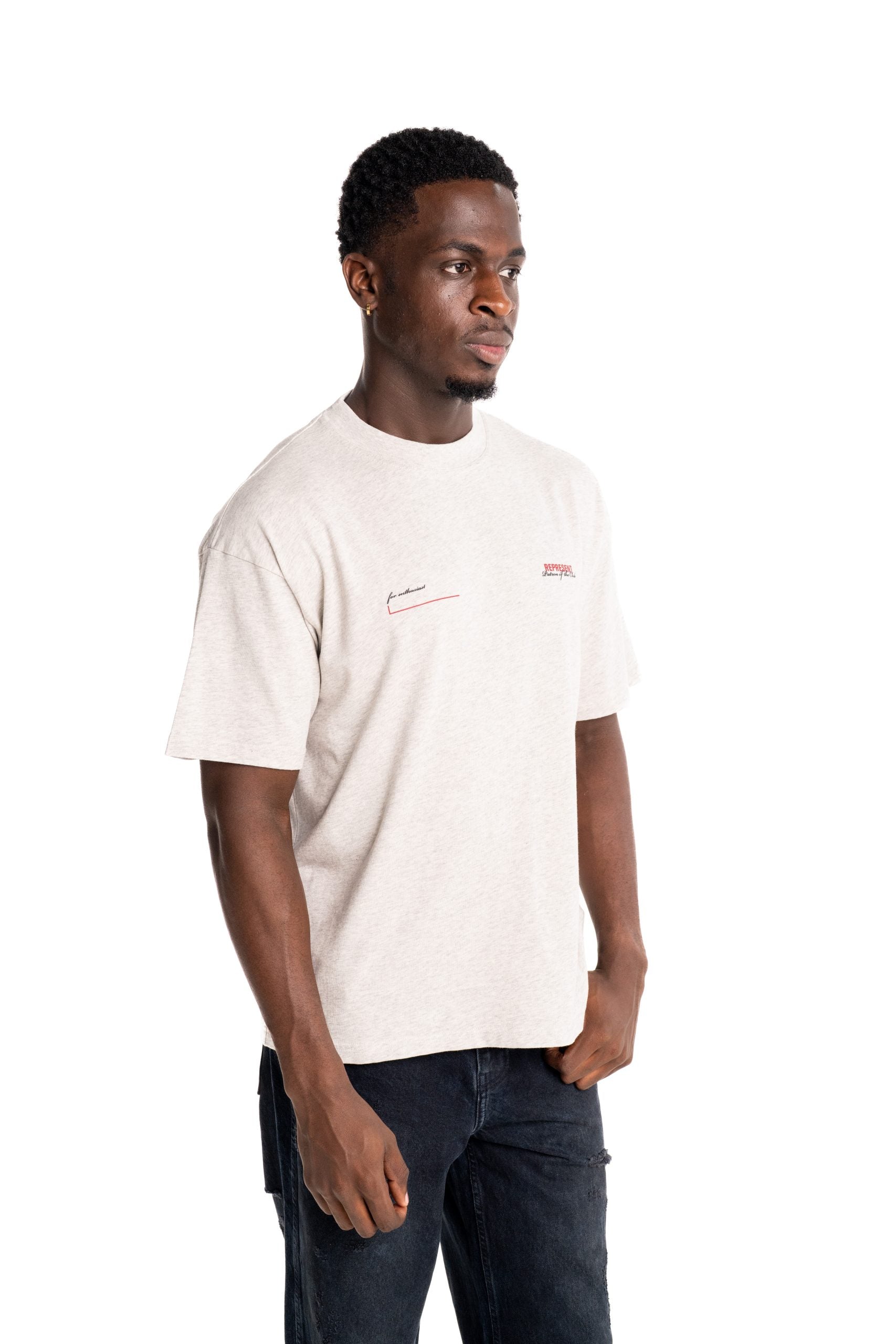 (Core) Represent Men's Patron Of The Club T Shirt | MLM4274-30-Cream Marl