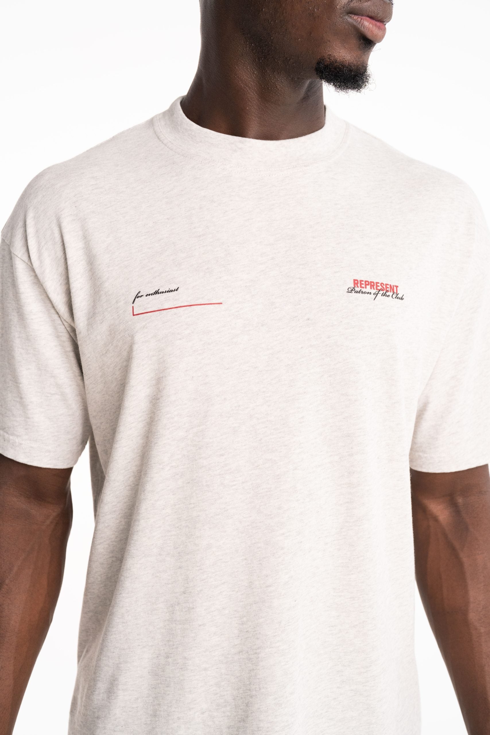 (Core) Represent Men's Patron Of The Club T Shirt | MLM4274-30-Cream Marl