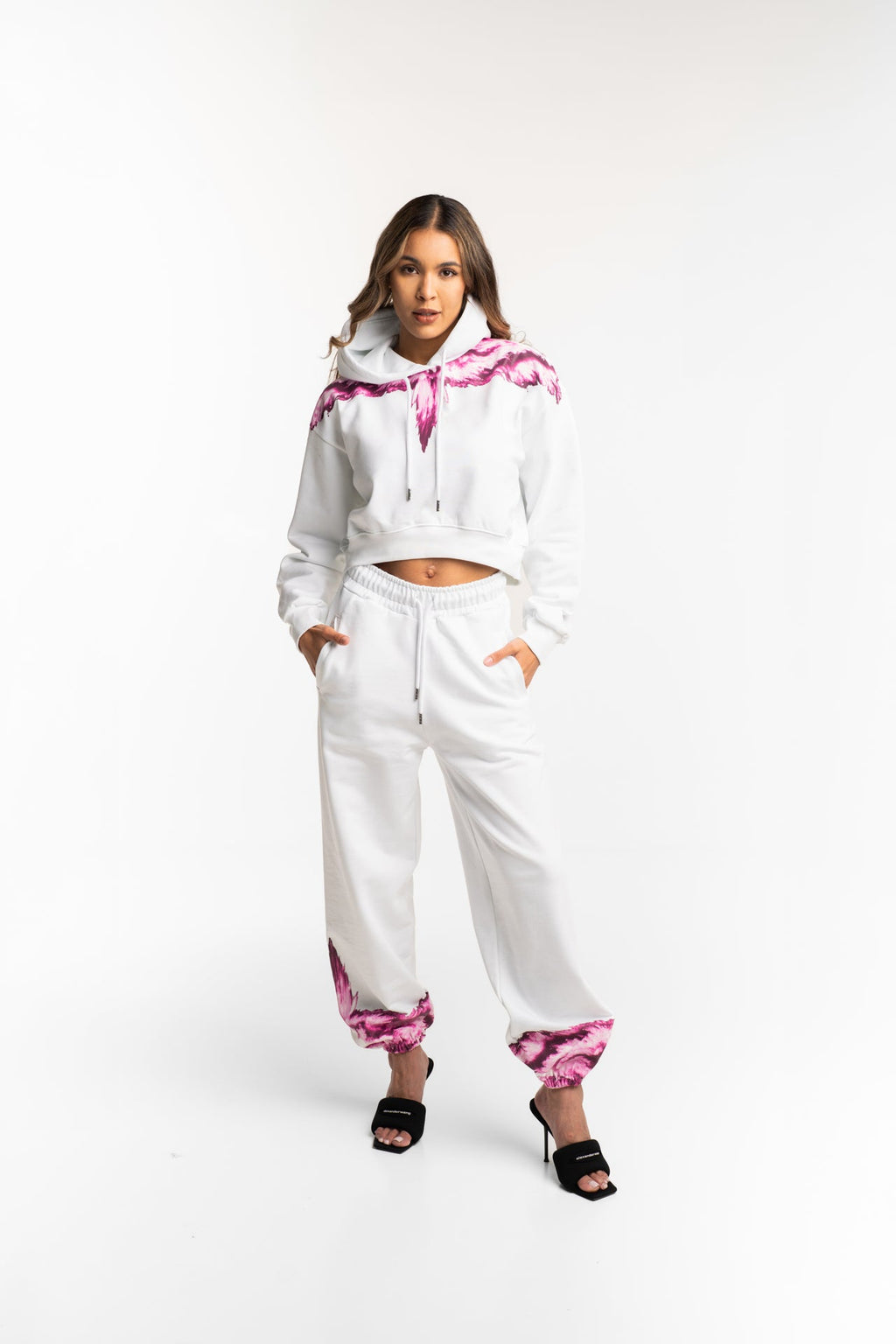 County of Milan Ladies Pants | 26ECM30107-White/Pink