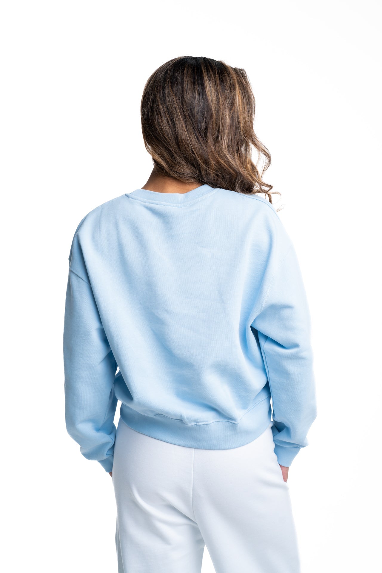 County of Milan Ladies Crop Sweater | 26ECM30108-Celeste