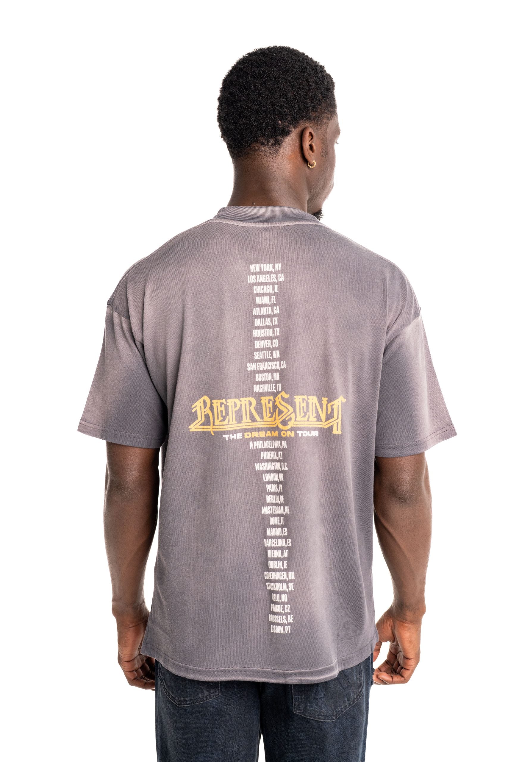 Represent Men's Golden Tour T Shirt | MLM100823-46-Sun Fade Grey