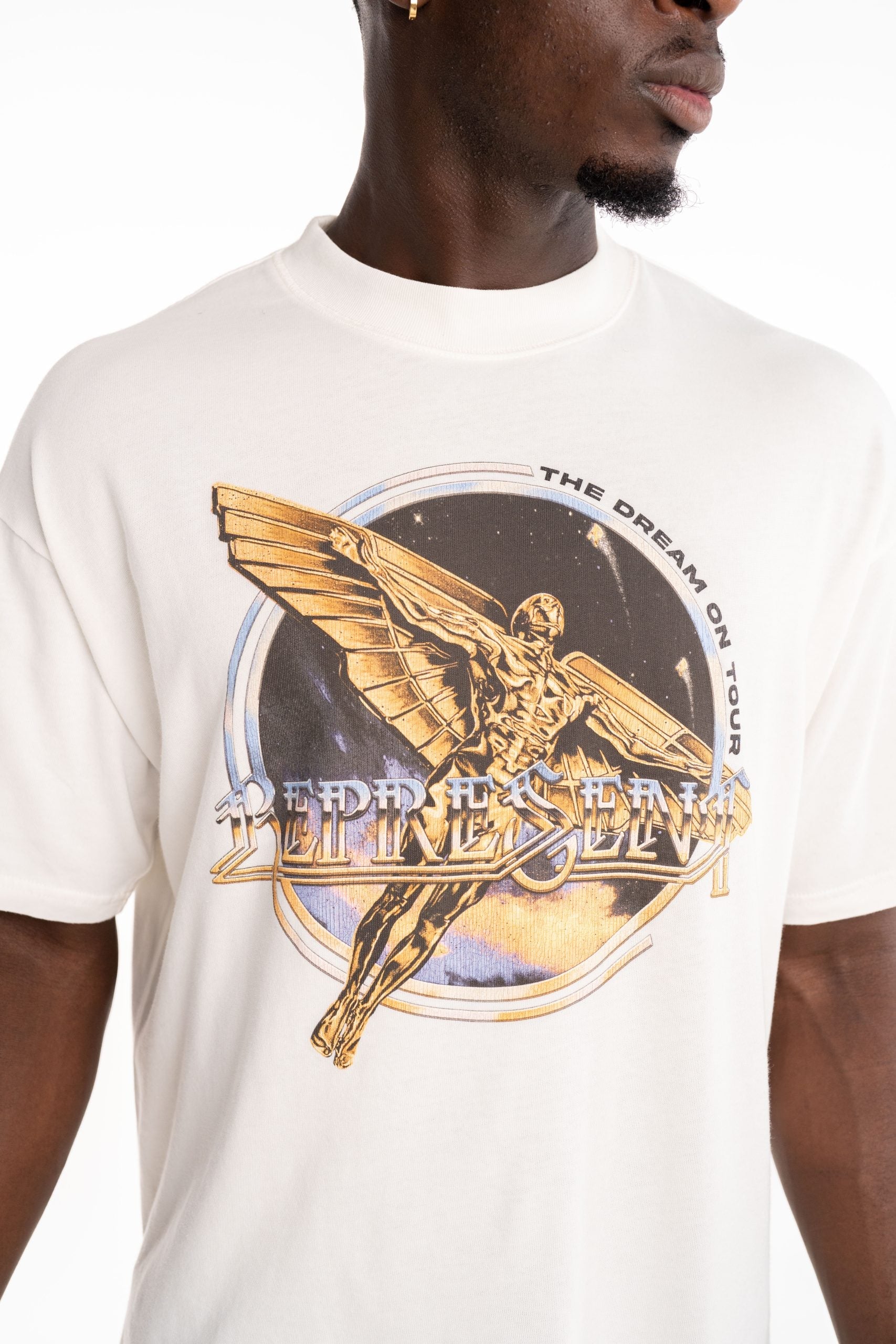 Represent Men's Golden Tour T Shirt | MLM100823-72-Flat White