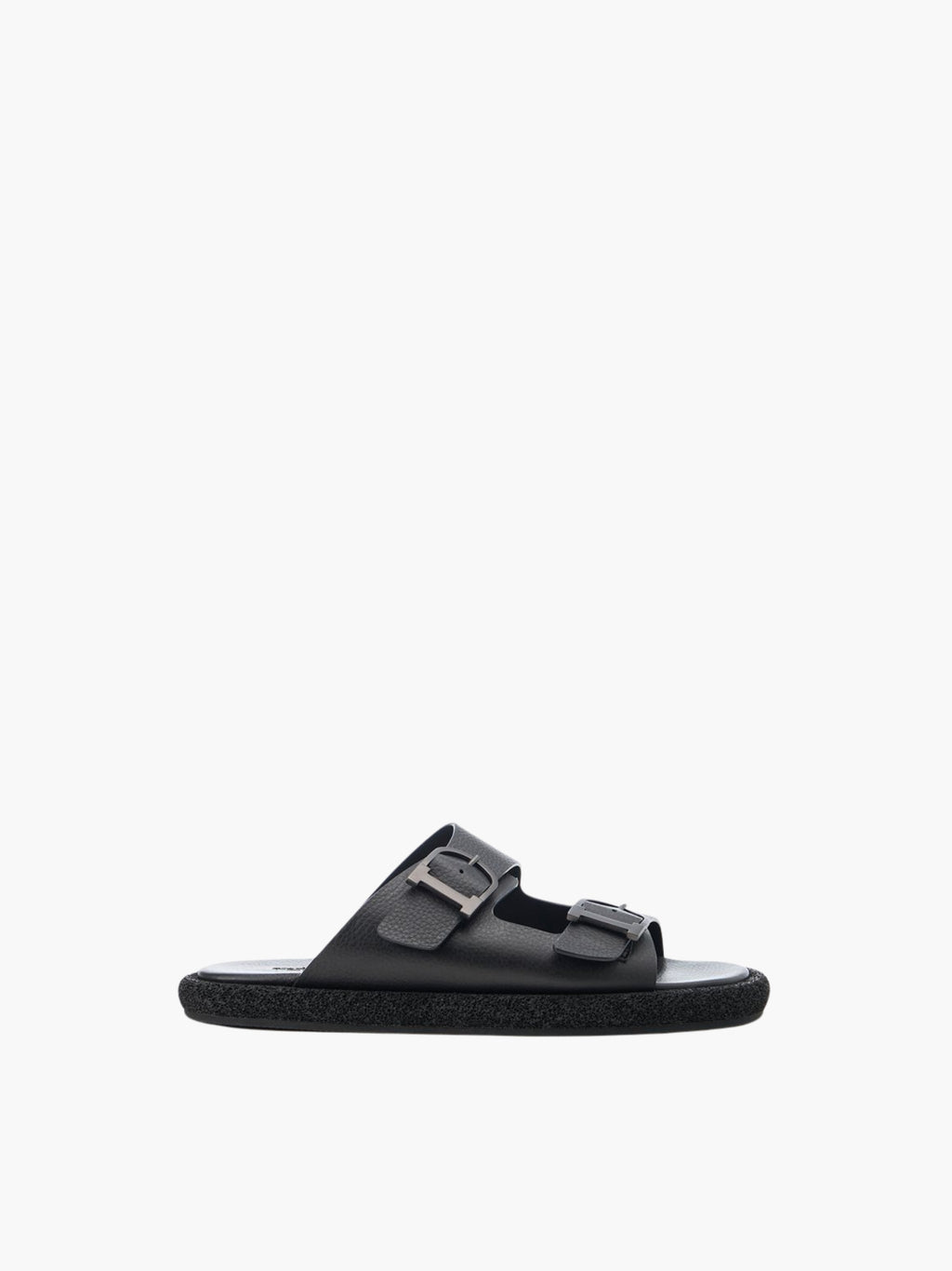 Iceburg Slides Is19 Double Buckle Logo Black
