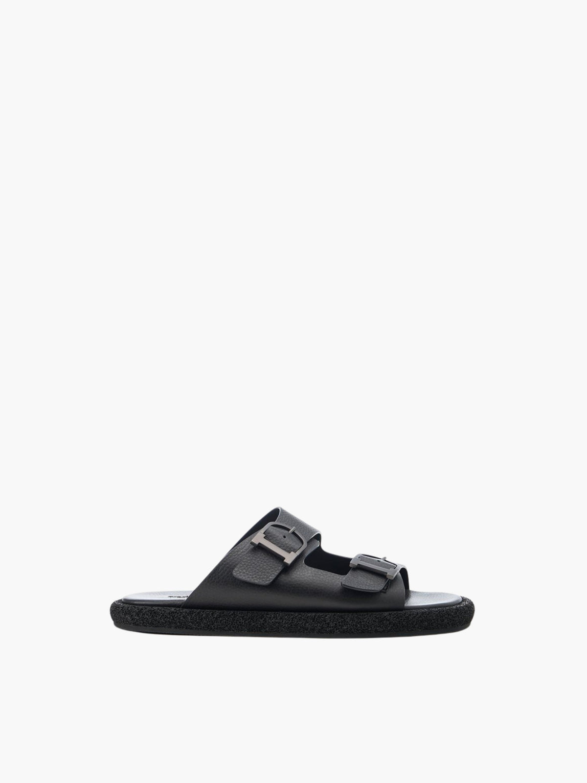 Iceburg Slides Is19 Double Buckle Logo Black