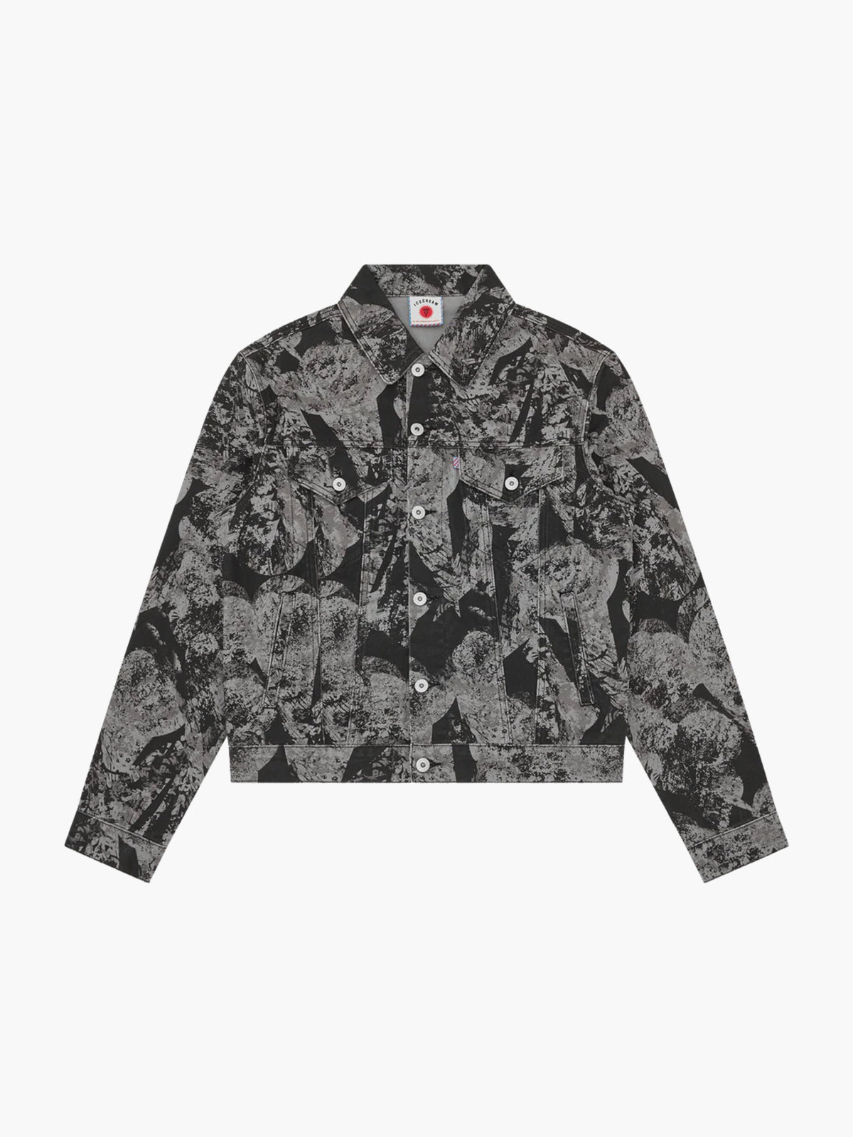 Ice-cream Jacket Camo Black Wash Grey