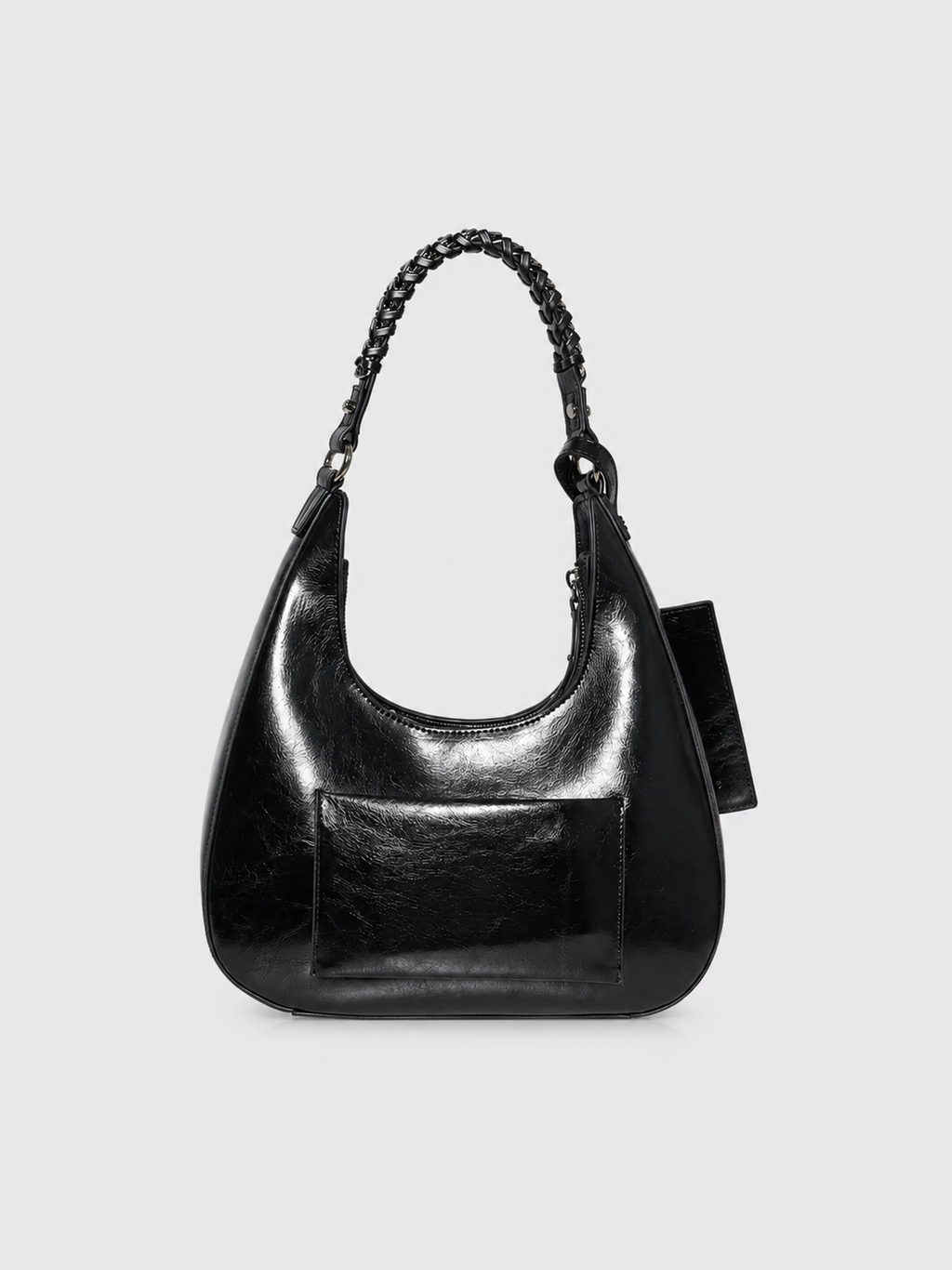 John Richmond X Loni Real Leather Shoulder Bag | RWP26230BOILG-Black