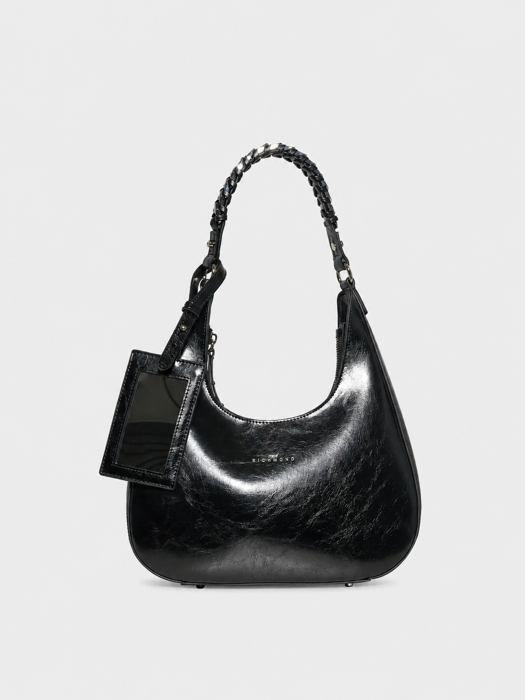 John Richmond X Loni Real Leather Shoulder Bag | RWP26230BOILG-Black