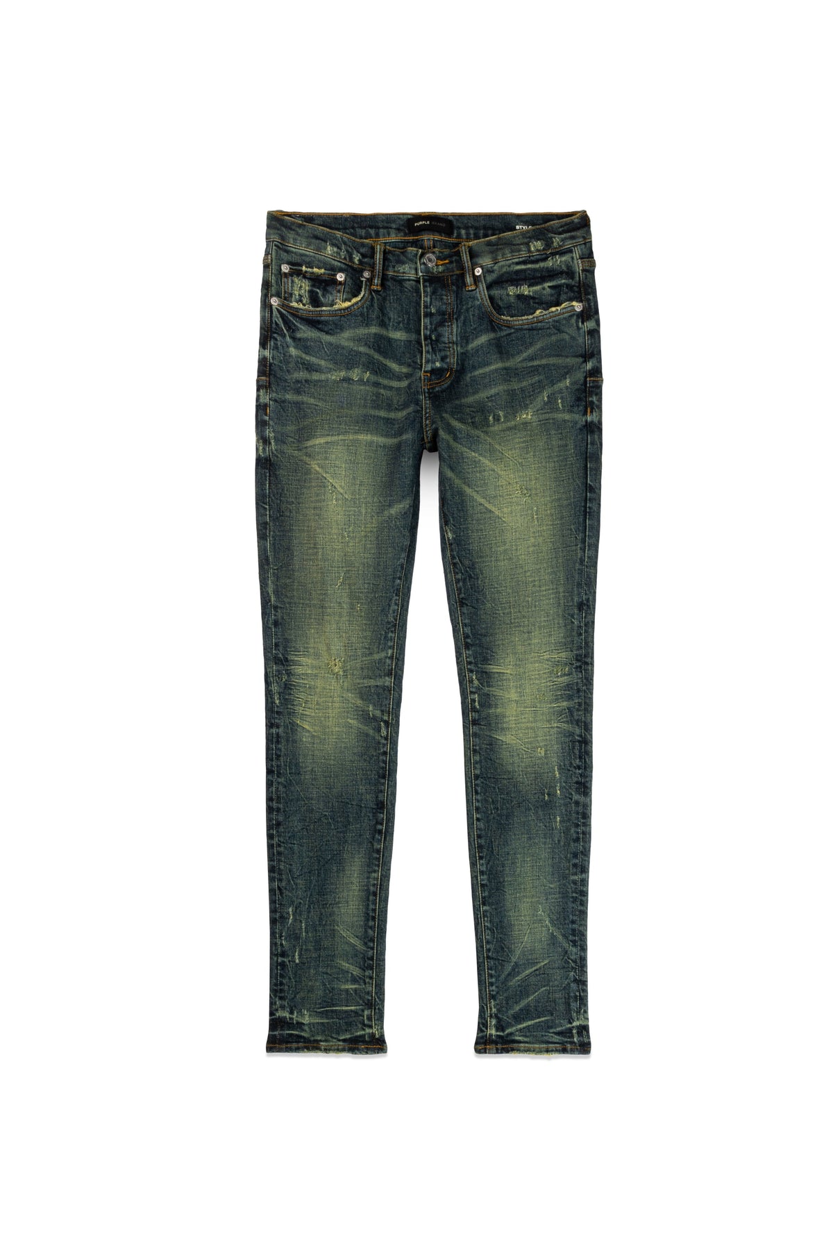 Purple Jeans Marred Vintage Verdigris Indigo