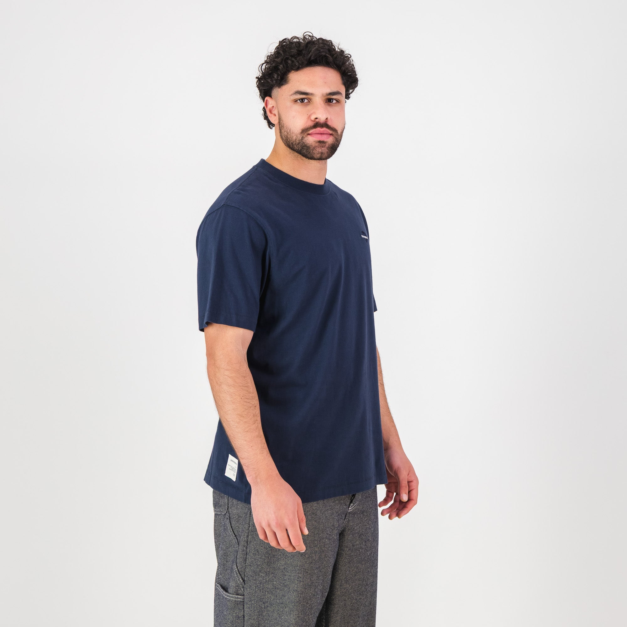 Springboks SML Shield Regular Crew Tee - Navy