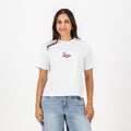 Springboks 95 Ladies Crop Boxy Crew Tee-White