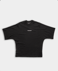 Hydraulics Metal Badge Fleece Super Oversized Fit T Shirt Black |
