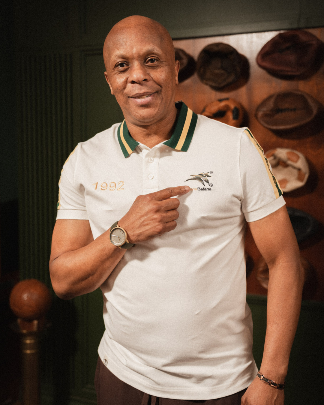 Bafana Bafana Premium Pique SS Polo White