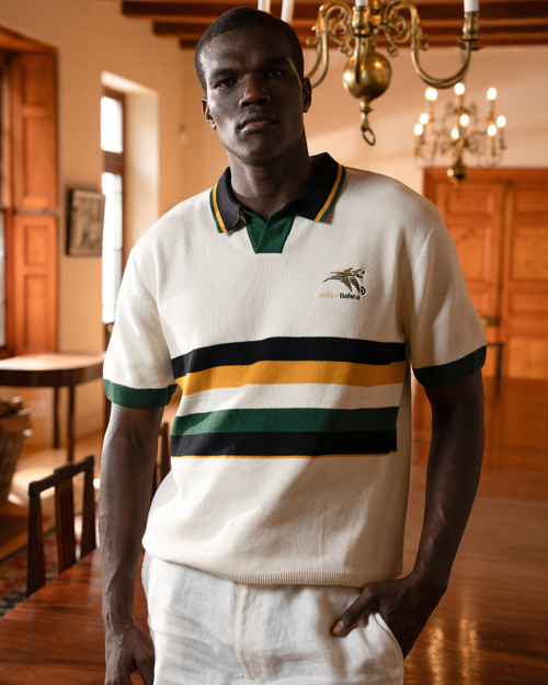 Bafana Bafana Knitwear Short Sleeve Polo Ivory