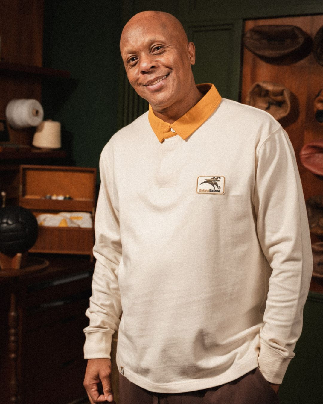 Bafana Bafana Heritage LS Rugby Polo White