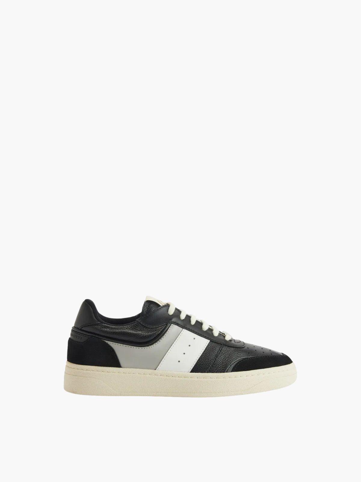 Giuseppe Zanotti Sneakers Z68 White Stripe Suede Front Black