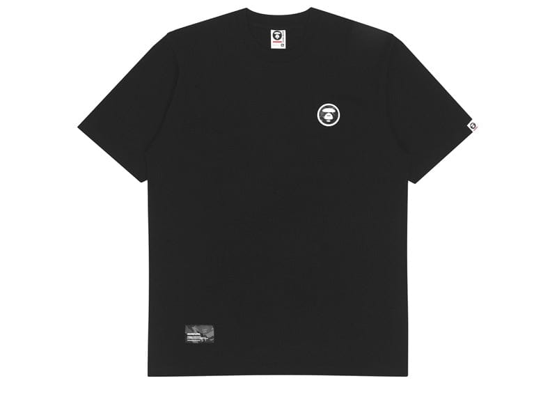 A Bathing Ape AAPE Now Camo Silicone Badge Tee Black