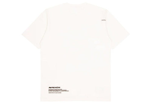 A Bathing Ape AAPE Now Camo Silicone Badge Tee White