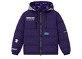 AAPE By A Bathing Ape Hooded Graphic Puffer Jacket Purple
