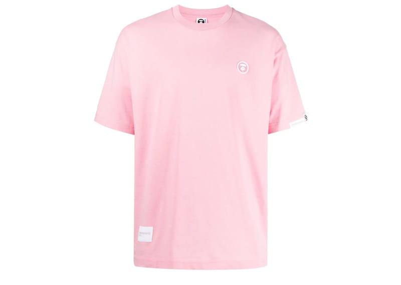 AAPE BY A BATHING APE Pink Patch T-Shirt