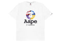 AAPE MULTI CAMO MOON FACE TEE WHITE