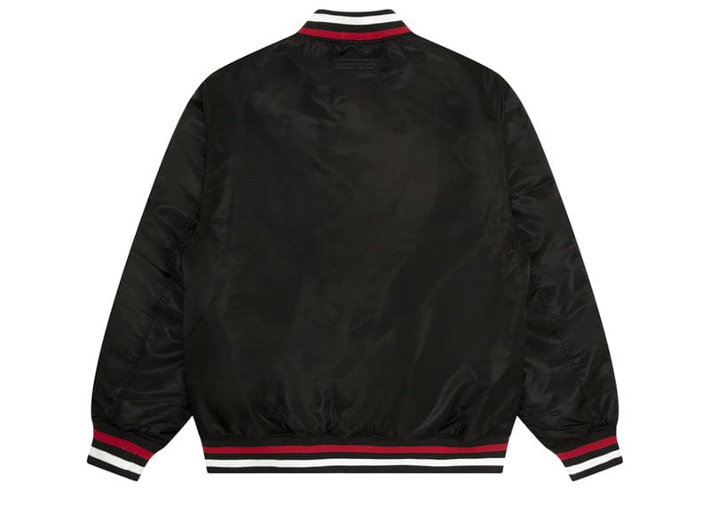AAPE Now Moonface Baseball Jacket Black Red