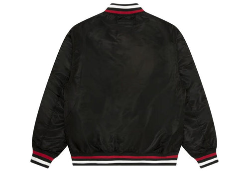 AAPE Now Moonface Baseball Jacket Black Red