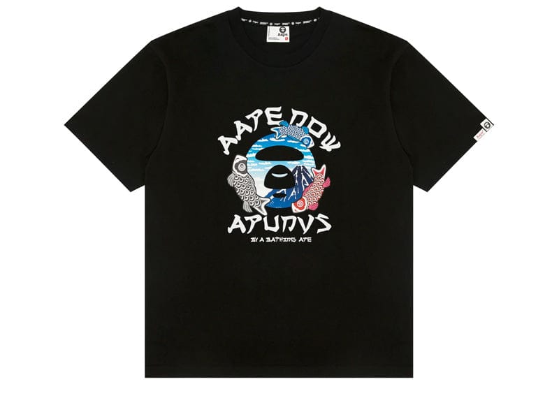 AAPE Now Moonface Logo Koi Fish Graphic Tee