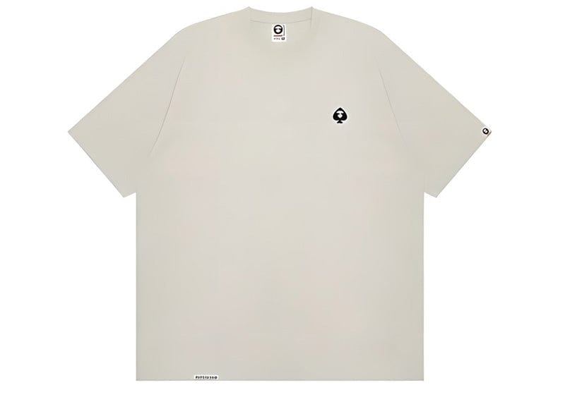 AAPE Now Spades Tee Heather/White