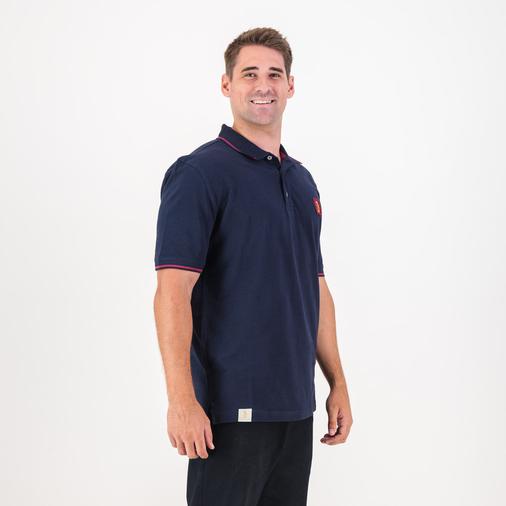 AB de Villiers 360 Small Logo Short Sleeve Polo Navy