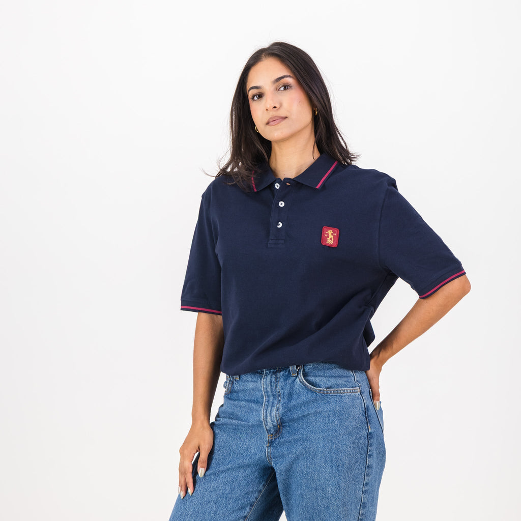 AB de Villiers 360 Small Logo Short Sleeve Polo Navy