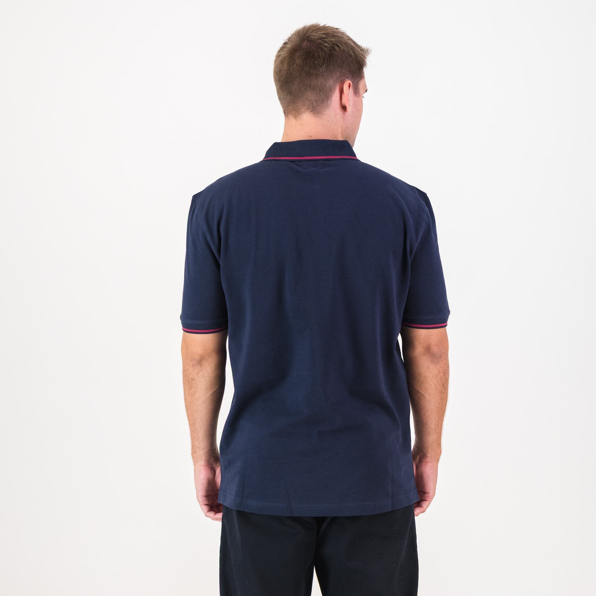 AB de Villiers 360 Small Logo Short Sleeve Polo Navy