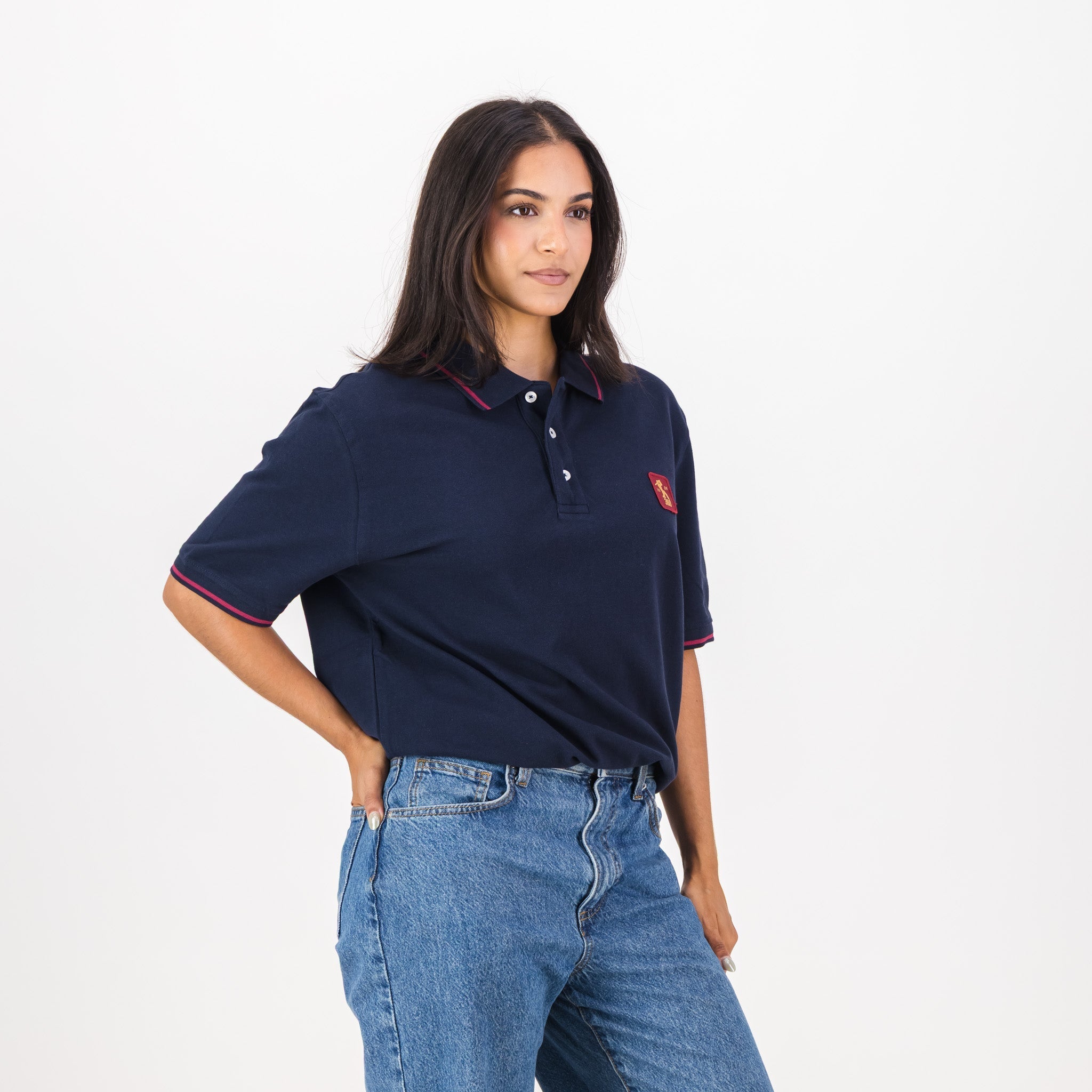AB de Villiers 360 Small Logo Short Sleeve Polo Navy