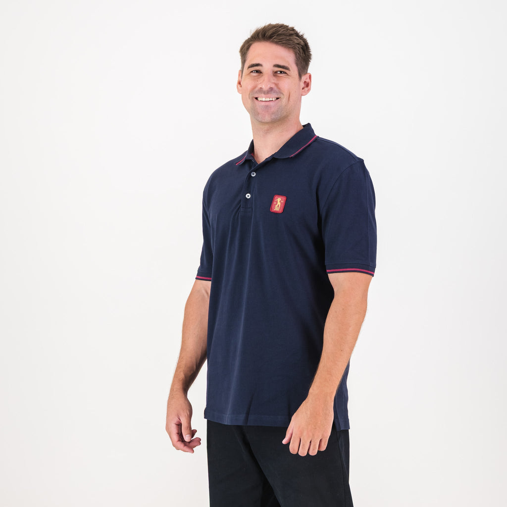 AB de Villiers 360 Small Logo Short Sleeve Polo Navy