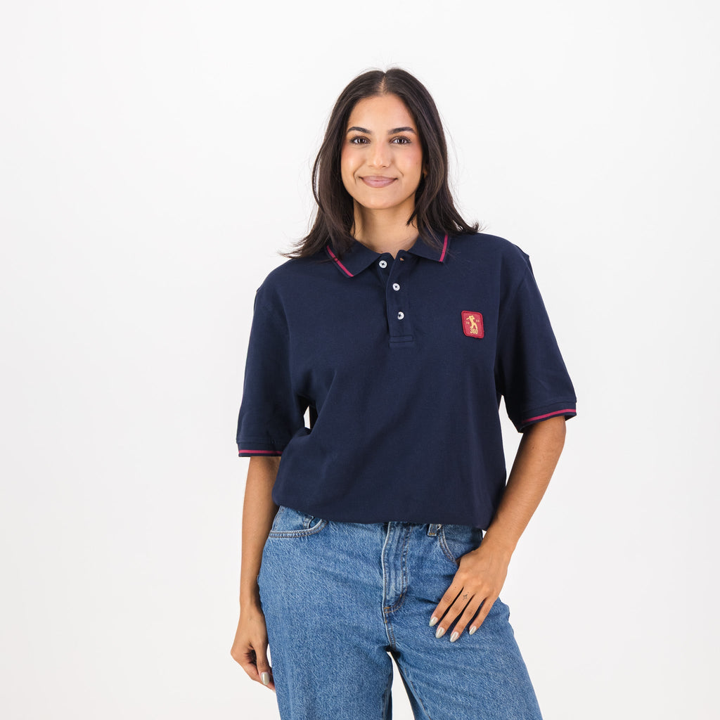 AB de Villiers 360 Small Logo Short Sleeve Polo Navy