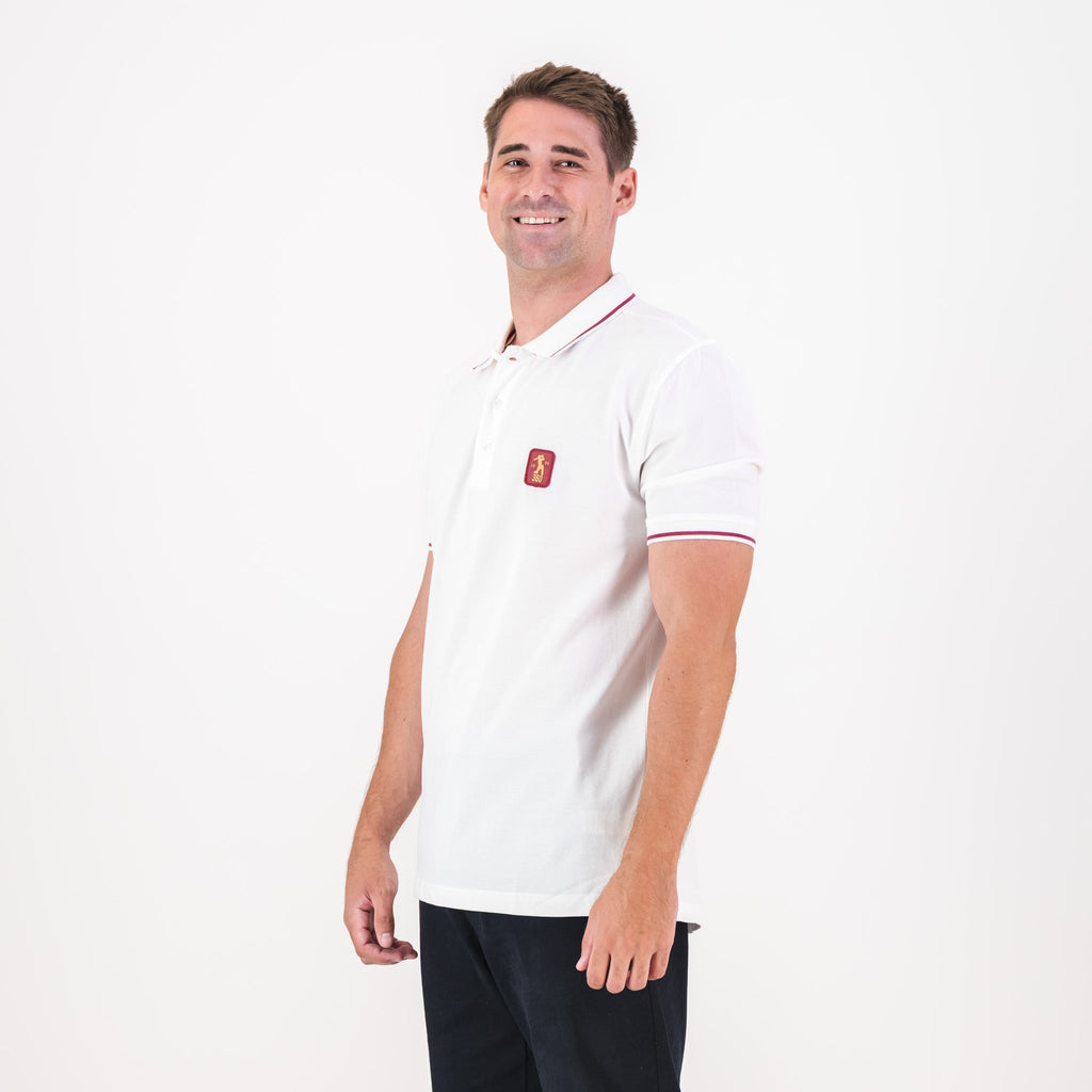 AB de Villiers 360 Small Logo Short Sleeve Polo White