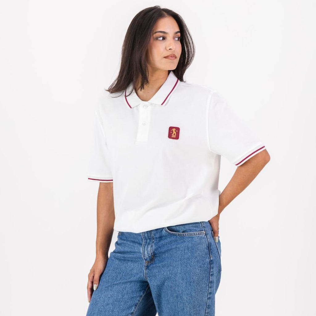 AB de Villiers 360 Small Logo Short Sleeve Polo White
