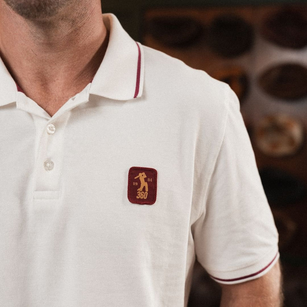 AB de Villiers 360 Small Logo Short Sleeve Polo White